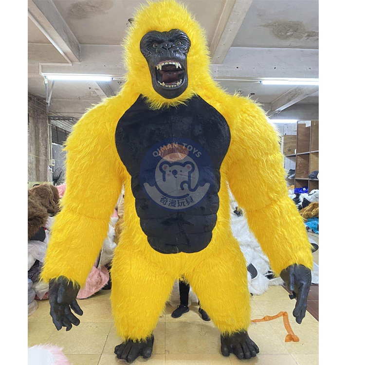 Factory Direct High Quality 2.6m 3m Brown Mascot Inflatable King Kong Costume Gorrila For Adult