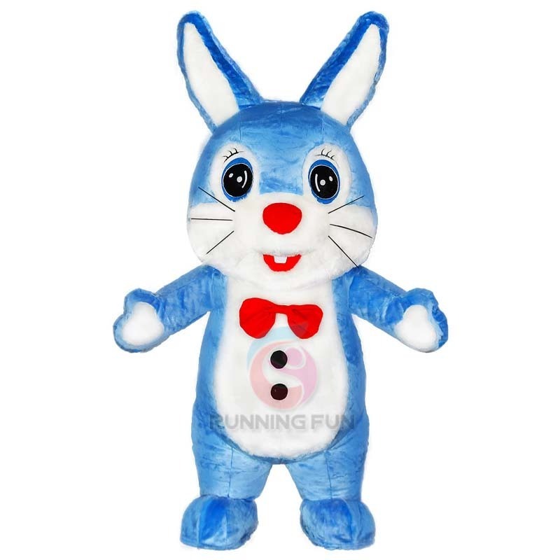 High Quality Adult Size Long Ears Inflatable Animal Character Cartoon Rabbit Bunny Mascot Costume With Battery