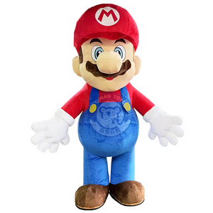 High Quality Size 2m 2.6m 3m custom inflatable Mario Luigi polar Bear panda mascot costume cosplay adult costume for sale