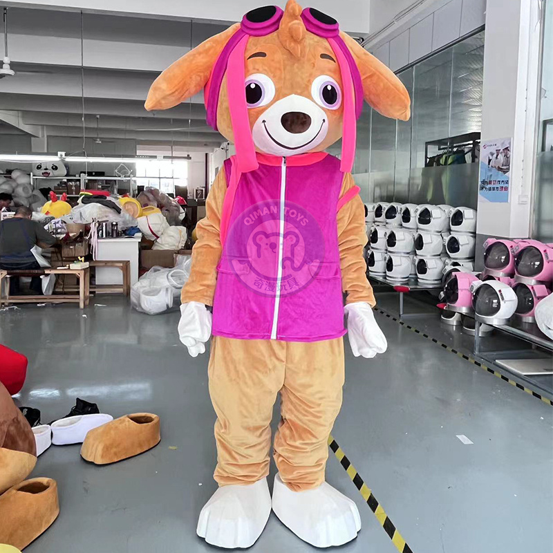 Qiman CE Manufacturer Wholesale Paw cartoon movie character Chase Sky dog mascot costume for sale