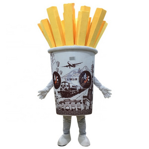 Qiman Custom Adult Size French Fries Plush Cartoon Character Mascot Costume For Sale