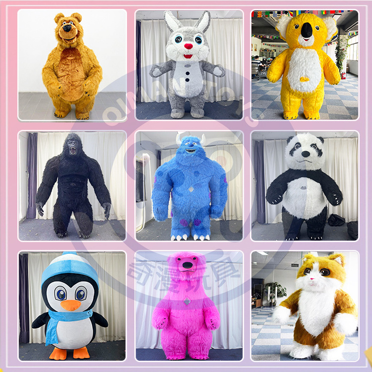 High Quality Size 2m 2.6m 3m inflatable Masha polar Panda white polar bear Mascot Costume for sale