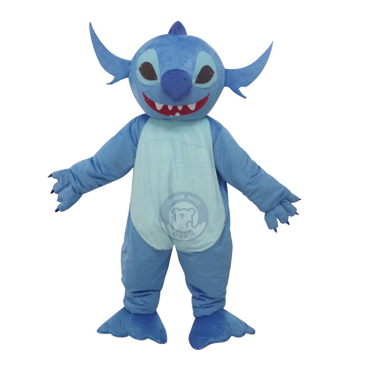 Qiman Custom Adult Size Stitch Plush Animal Cartoon Mascot Costume For Sale