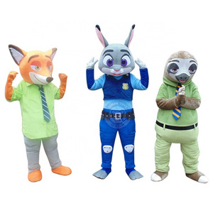 Qiman Custom Adult Size Zootopia Plush Animation Character Mascot Costume For Sale