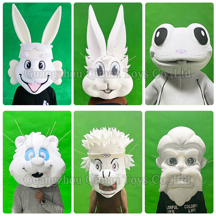 Qiman High quality Factory custom Rabbit mascot costume Animal style Movable large dolls creative plush doll For adult