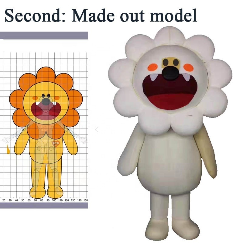 Qiman Customized Cartoon Lion Mascot Costume for Business Promotional Performance Doll Costume Set For Sale