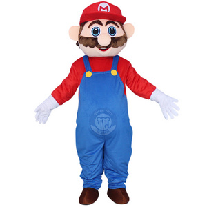 Qiman Custom Adult Size Mario Plush Cartoon Mascot Costume For Sale