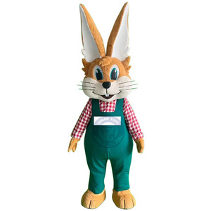 Qiman High quality Factory custom Rabbit mascot costume Animal style Movable large dolls creative plush doll For adult