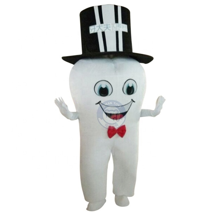 Qiman Custom Adult Size Dr.Tooth Plush Cartoon Mascot Costume For Sale