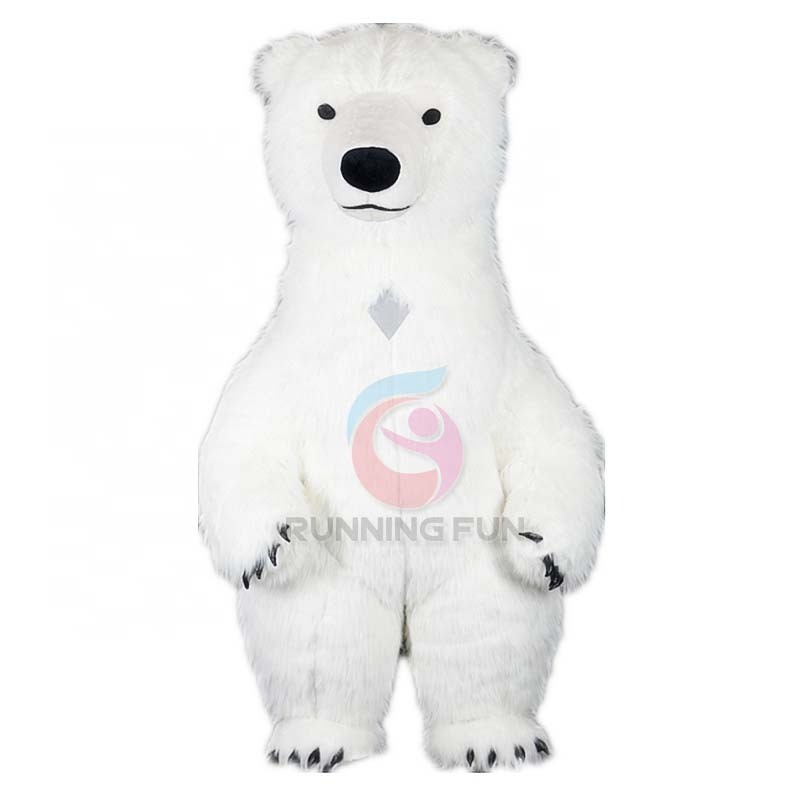 High Quality Size 2m 2.6m 3m custom inflatable polar Bear panda mascot costume cosplay adult costume for sale