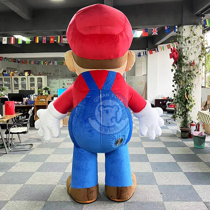 High Quality Size 2m 2.6m 3m custom inflatable Mario Luigi polar Bear panda mascot costume cosplay adult costume for sale