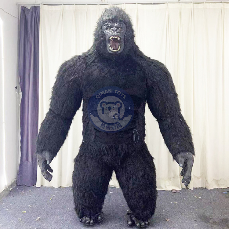 Factory Direct High Quality 2.6m 3m Brown Mascot Inflatable King Kong Costume Gorrila For Adult