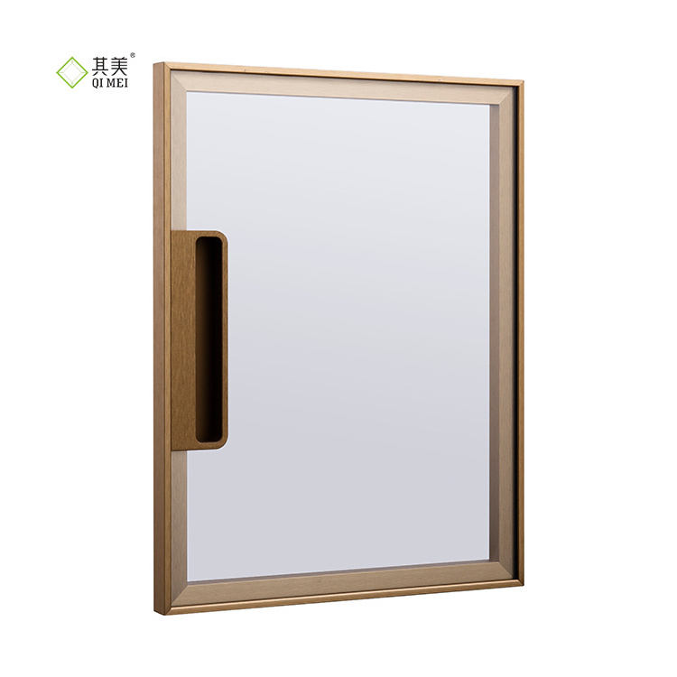 Hot Sales  morden Minimalism  Style Aluminium Profile  Wardrobe Door  With Glass  Doors Frame built-in handle