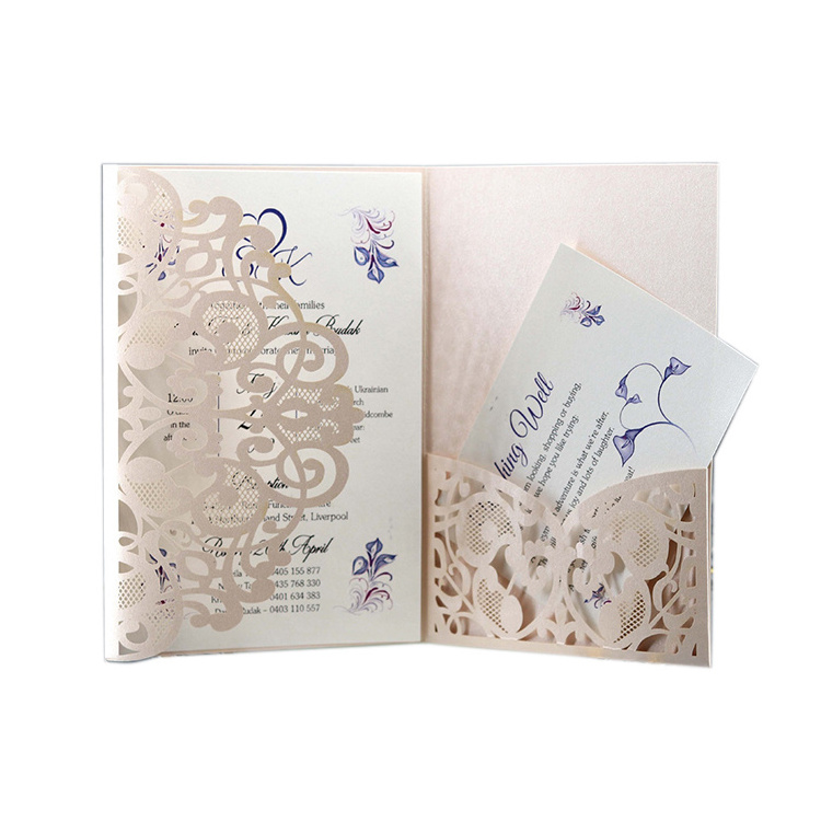 Paper New Year Greeting Cards Wedding Invitations Cards with Envelope Paper Card/ Art Paper Wedding Decoration & Gift Love QIMEI