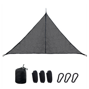 Multi-person Comfortable Aerial Hanging Travel Ultralight Net Black Triangular Outdoors Camping Hammock With Folding