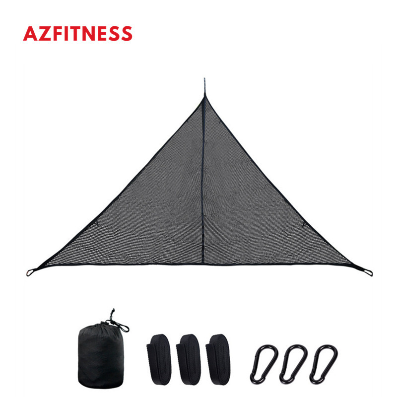 Multi-person Comfortable Aerial Hanging Travel Ultralight Net Black Triangular Outdoors Camping Hammock With Folding