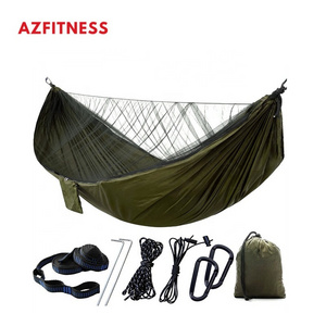 Wholesale 290*140cm Comfortable Easy Hanging Parachute Nylon Beds Net Outdoor Camping Hammock With Mosquito Net