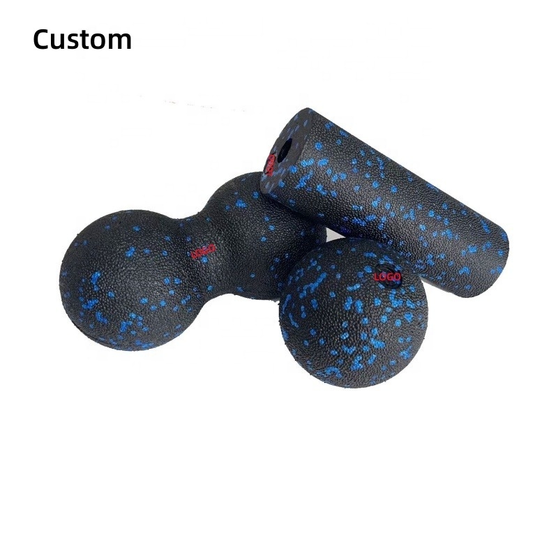 Wholesale 5*15cm High Density Eco EPP Muscle Relax Deep Peanut Ball 3 In 1 Exercise Fitness Massage Set Small Foam Roller