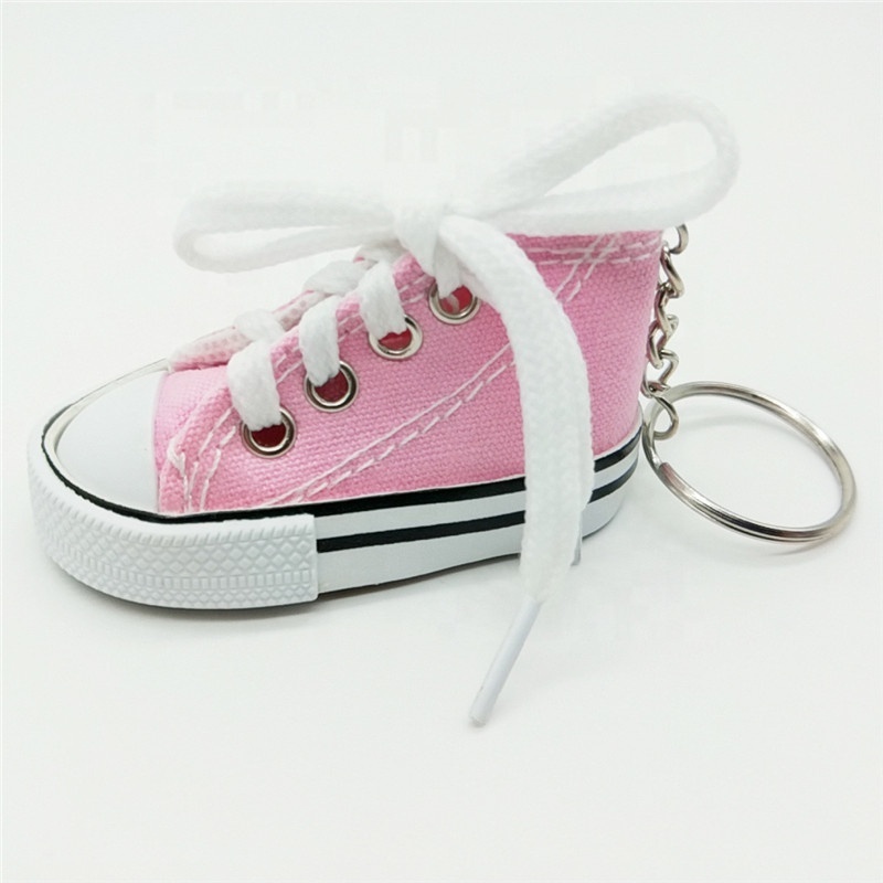 Promotional 3D Sneaker Custom Logo Canvas Shoe Pvc Rubber Keychain