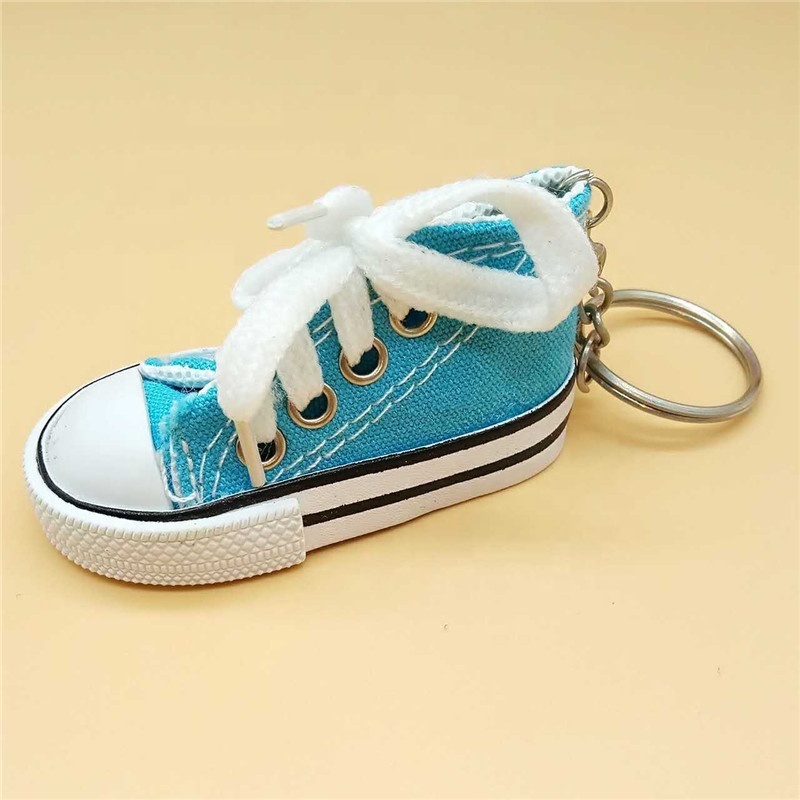 Promotional 3D Sneaker Custom Logo Canvas Shoe Pvc Rubber Keychain