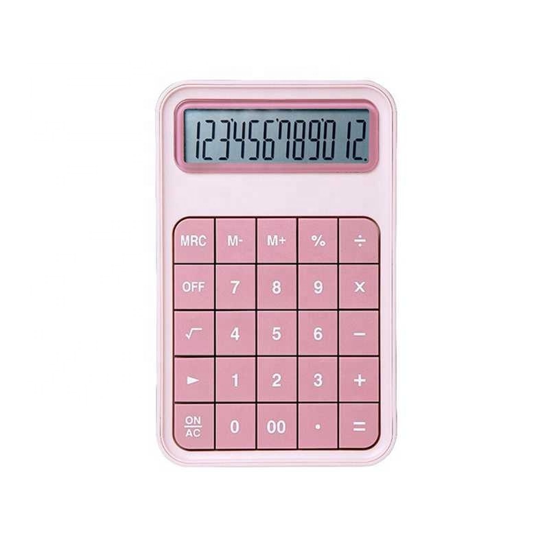 Mini Kpop Cute 12 Digit Promotional ABS Custom Logo Desk Top  School Student Electronic Simple Calculator