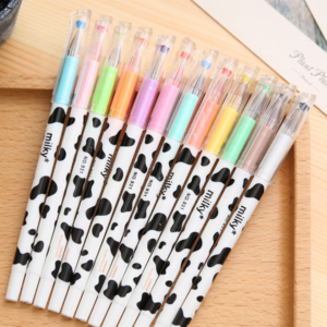 Colourful Milky 12 Colors Creative Cartoon Signature Kawaii Gel Pen