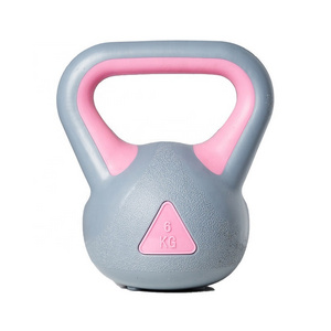 Promotional Custom Logo Pink Competition Unisex PP High Quality Fitness Training Home Gym 8kg Cement Kettlebell