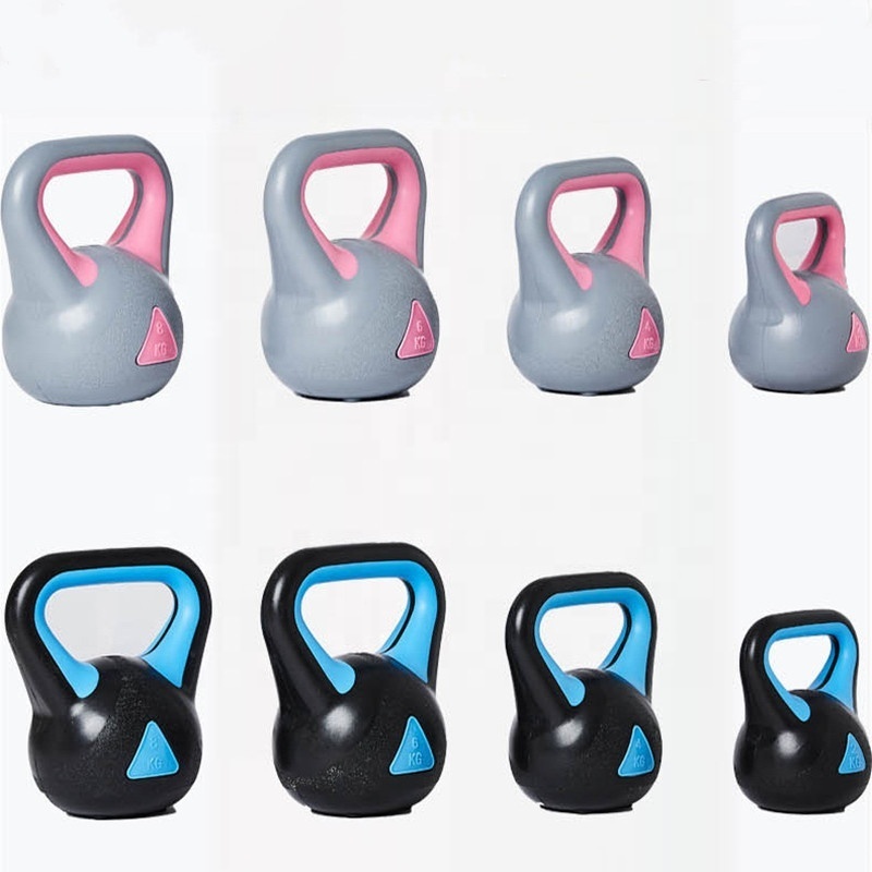 Promotional Custom Logo Pink Competition Unisex PP High Quality Fitness Training Home Gym 8kg Cement Kettlebell