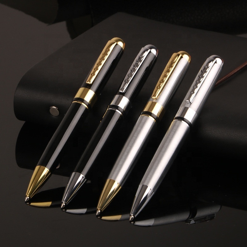 Custom Logo High Quality Luxury Business Advertising Ball Point Stainless Steel Metal Ball Pen