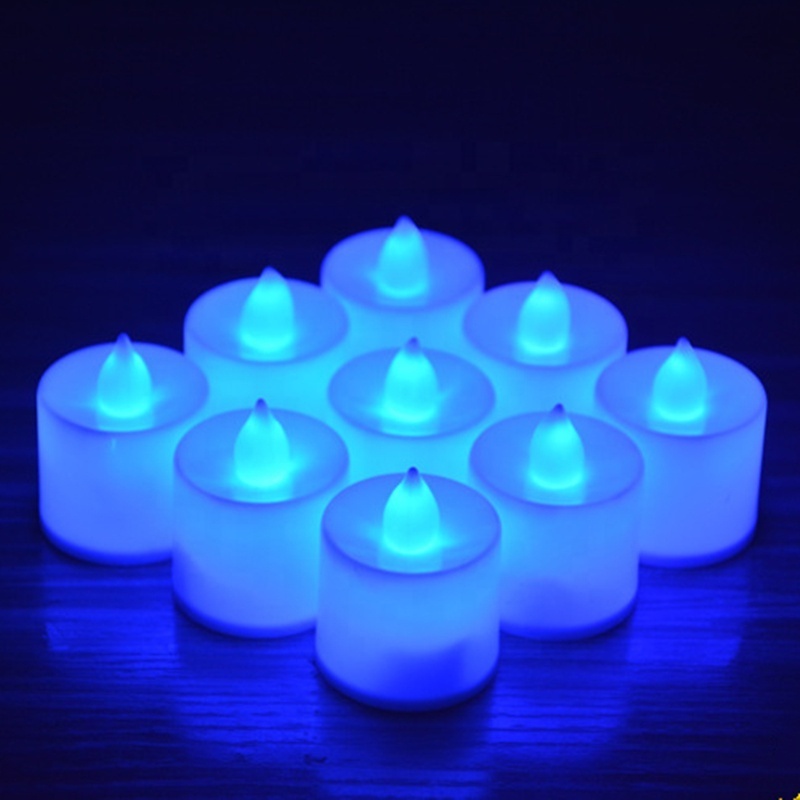 None flickering Battery Operated Electronic Flameless Custom Tea Light Mini Led Candle