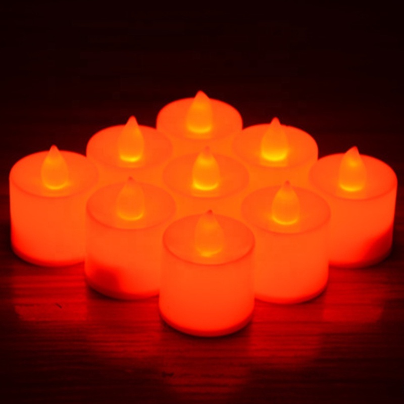 None flickering Battery Operated Electronic Flameless Custom Tea Light Mini Led Candle