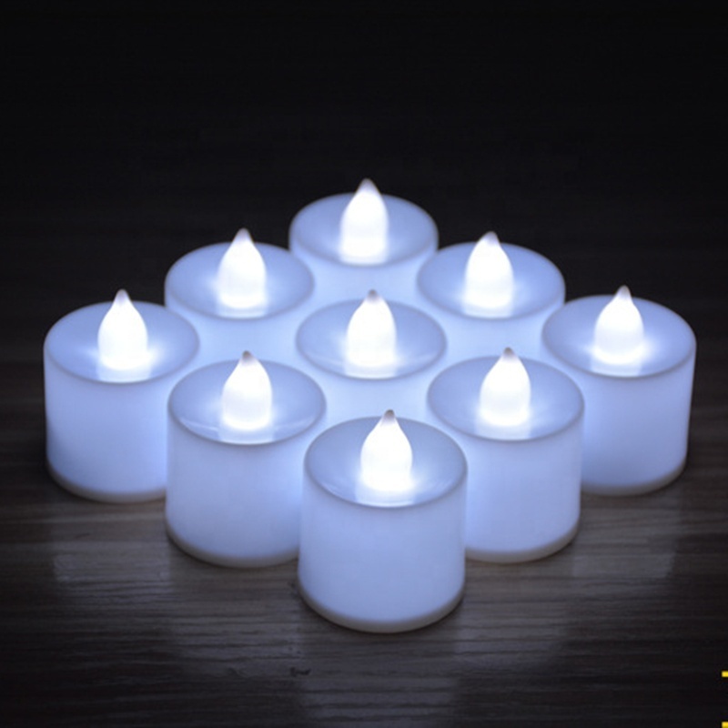 None flickering Battery Operated Electronic Flameless Custom Tea Light Mini Led Candle