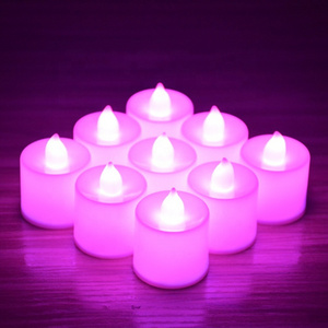 None flickering Battery Operated Electronic Flameless Custom Tea Light Mini Led Candle