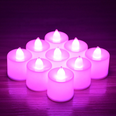 None flickering Battery Operated Electronic Flameless Custom Tea Light Mini Led Candle