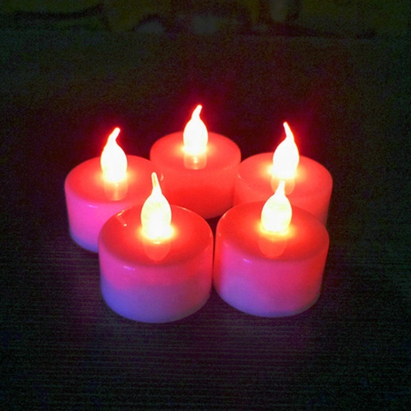 Single Light Flickering Small Church Dimmable Welding Tea Lights Led Candle