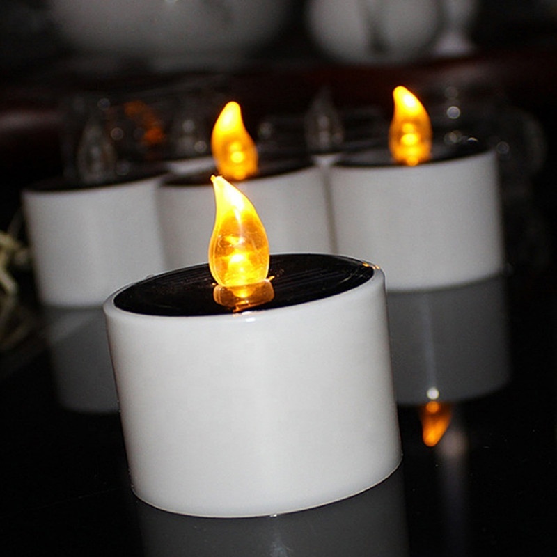 Solar Power Tea Light Outdoor Grave Light Mini Solar LED Candle