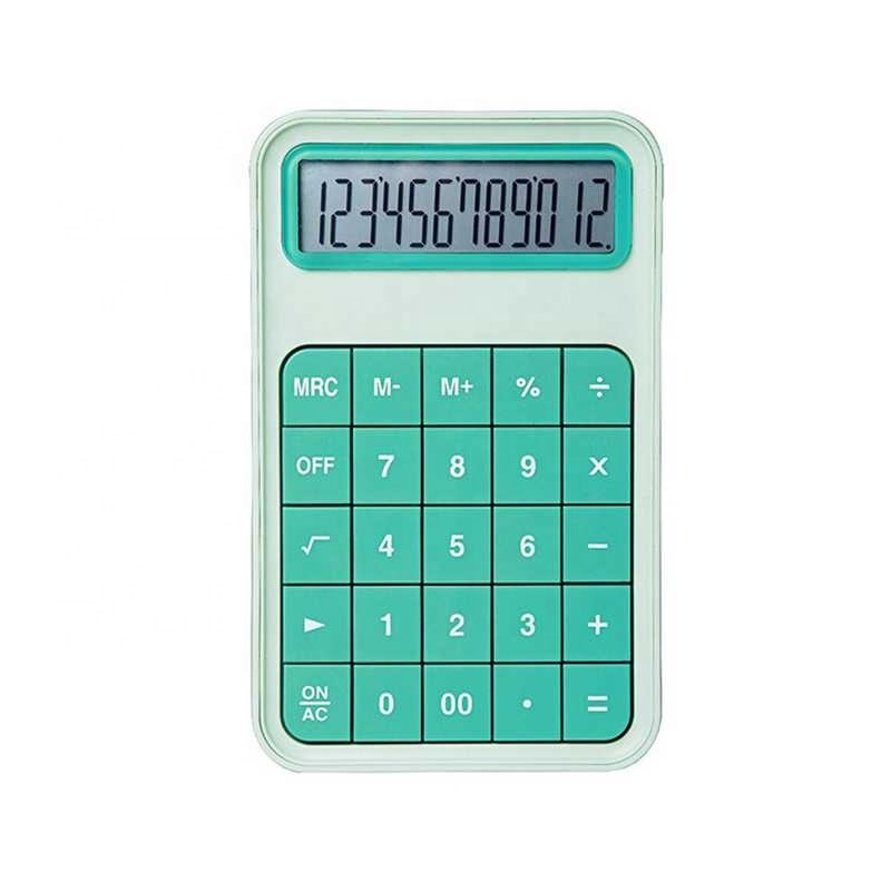 Mini Kpop Cute 12 Digit Promotional ABS Custom Logo Desk Top  School Student Electronic Simple Calculator