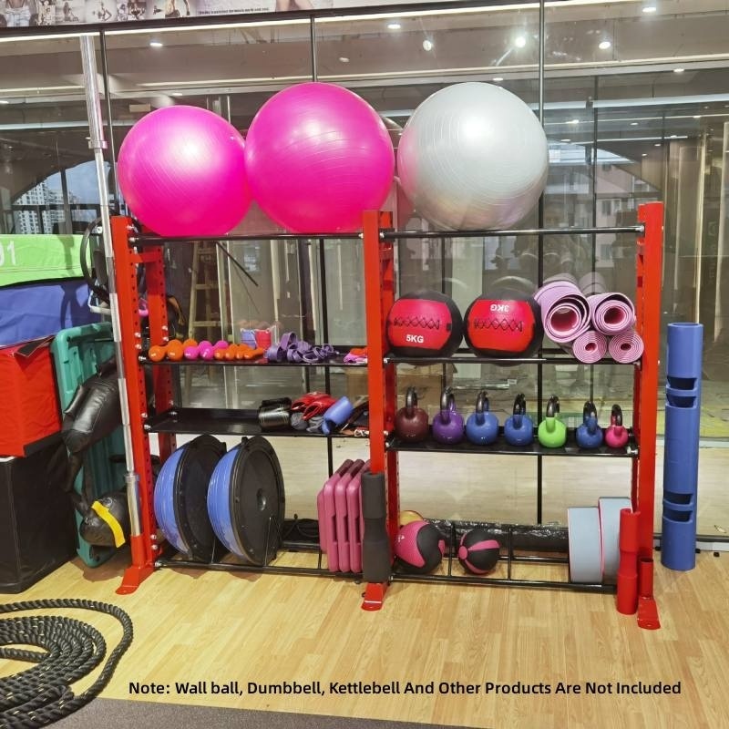 Wholesale Custom High Quality Multi-Function Gym Equipment Bumper Weight Plate Dumbbell Wall Ball Storage Rack