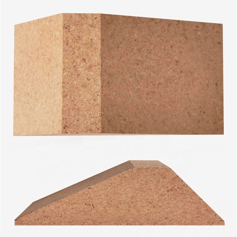 OEM High Quality Non Slip Slanted Trapezoid Shaped Yoga Bricks Organic Wedge Custom LOGO A Pair Of Cork Yoga Blocks