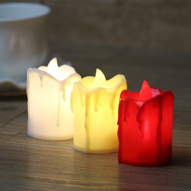 Tear Drop Smokeless Flickering Led Light Christmas Led Candle