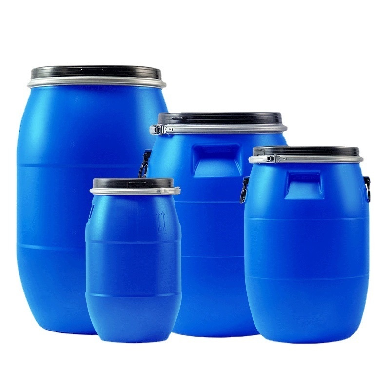 Hot sale 220l Open Top Blue Plastic 55 Gallons Drum / Plastic Barrel / 200l Hdpe Open Top Blue Plastic Drums