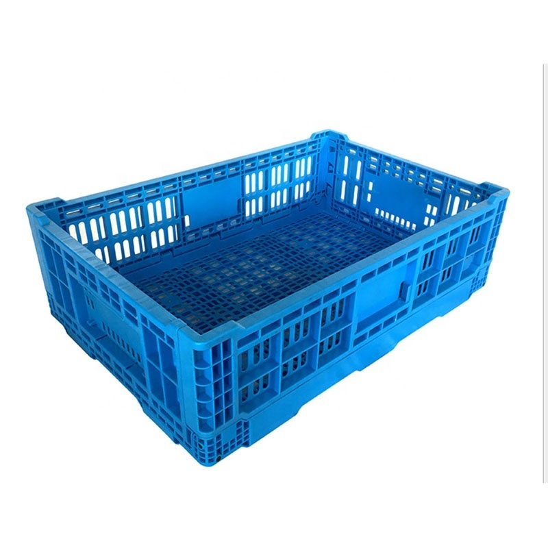 Crates Basket Second Hand Mold Crate  for Sale Fruit Vegetable  Logo Plastic Folding Customized Vented Plastic Box