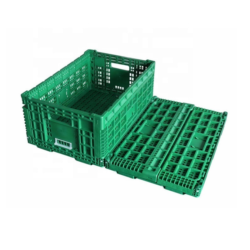 Qiming Mesh Plastic Folding Crate Storage Transporting Box Crates