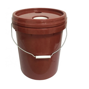 20L Sturdy Plastic Bucket with Spout Lid Water Tight Packaging for Motor Oil-5-Gallon Bucket Painting Barrels & Drums Pails