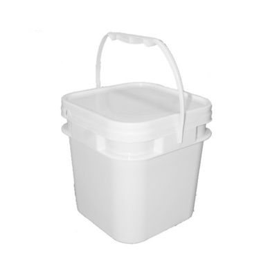 Ice cream container Plastic square bucket 4 liter squared plastic clear tub with lid food packaging container transparent