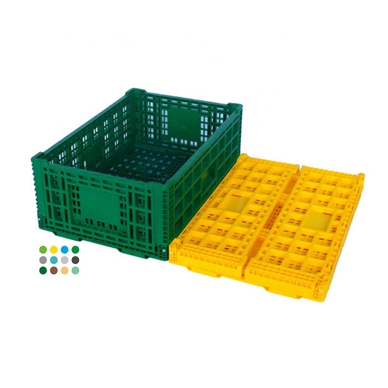 Stackable foldable box pallet box storage container Turnover folding collapsible pallet box soda plastic crate