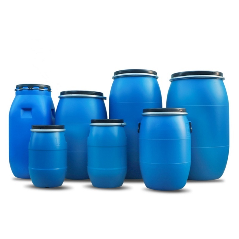 Hot sale 220l Open Top Blue Plastic 55 Gallons Drum / Plastic Barrel / 200l Hdpe Open Top Blue Plastic Drums