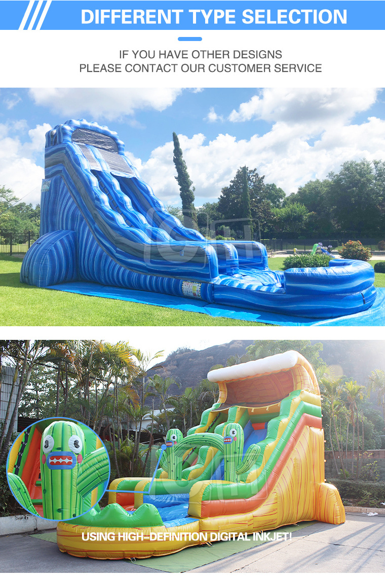 Amusement park rides water park game big kahuna inflatable water slide