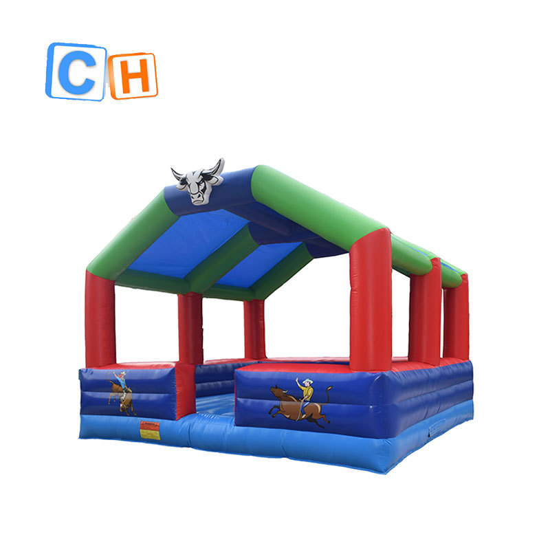 Hot sale inflatable mechanical bull for sale,customized size inflatable mechanical mat with cover