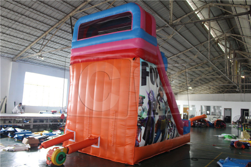 Hot Sale Commercial good quality Inflatable Bouncer Jumping Bouncy Castle with  dual lane dry slide with obstacle course